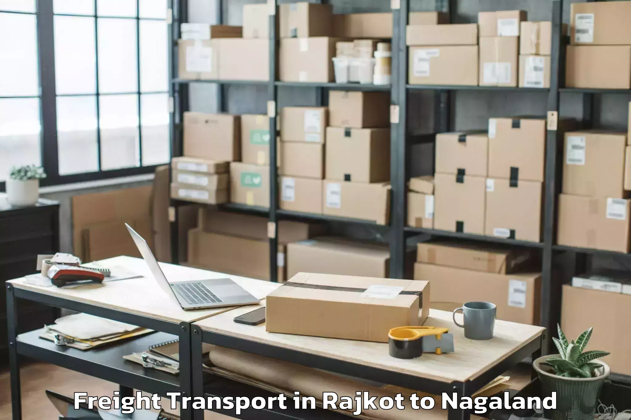 Book Rajkot to Wakching Freight Transport Online